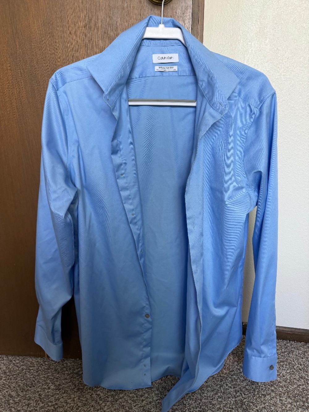 Calvin Klein Mens Infinite Non-Iron Shirt Size 34/35 161/2 eu 40